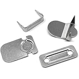 Lakesstory Metal Hooks & Eyes Closure Hook and Bar Fastening No Sew Nickel Heavy Duty For Clothing Skirt Closures No Sew For Pants 4 sets in a Pack