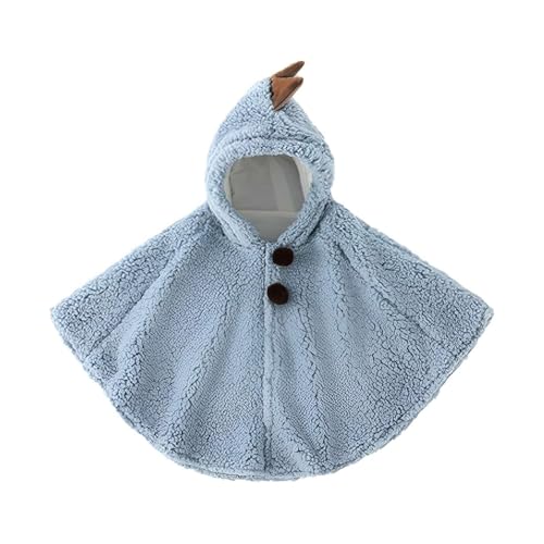 Lifup Chaqueta con Capucha, Piel Sintética Chaqueta para Niñas Abrigo, Poncho de Invierno Cálido para Exteriores Azul Talla única