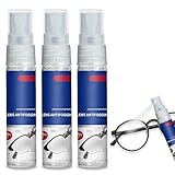 Lwezgi Antibeschlagspray Brille 30mlx3, Anti Fog Spray für Schwimmbrille, Schnell und Effektiv, Leicht zu Transportieren, Geeignet für Schwimmbrillen, Skibrillen, Tauchermasken und Helme