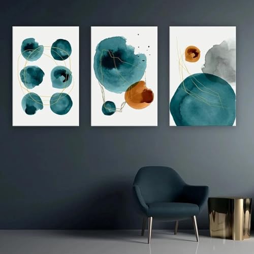Toile murale pour bureau et hôtel affiche abstraite colorée XINBAO triptyque 70x100cm