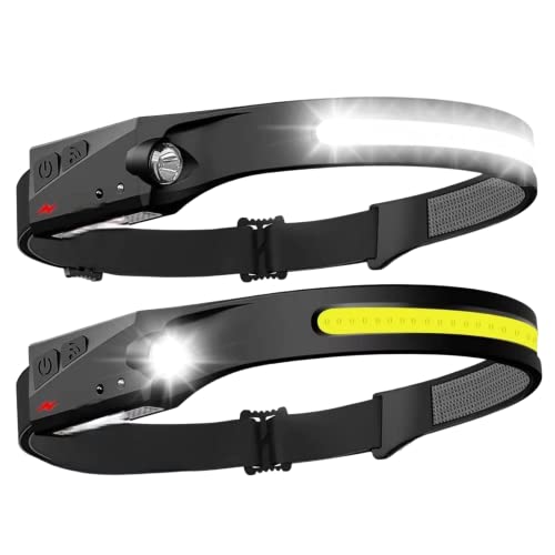 Lanterna De Cabeça Led Potente Com Sensor Iluminação Dupla Recarr...