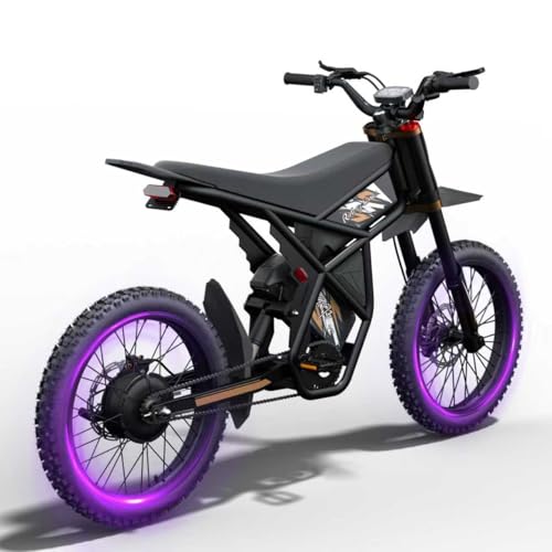 Image of Bootime GT73 PRO / GT73 Electric Dirt Bike for Adults Teens - 3000W / 2500W Motor 50 /37 MPH High-Speed, 25 inch Fat Tires & Dual Removable Battery(60V /48V) | All-Terrain Off-Road eBike for Snow, Sand