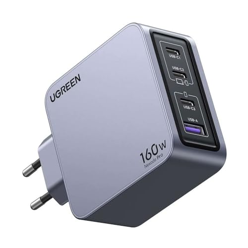 Carregador de Parede Usb A/C Carregamento Rápido 160W + Cabo Usb Tipo C Macho/Macho 240W 1.5 Metros Preto MPOWER