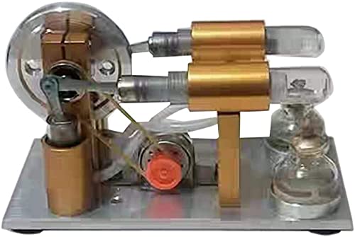 Doppelzylinder-Stirlingmotor-Modellbaus?tze DIY-Stirlingmotor-Motor-Generator-Model Physik-Experiment STEM-Lernspielzeug - �S�[���f��