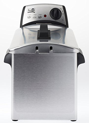 FRITEL Fritteuse FR 1355 – Frittierpfanne/Fritteuse – 3 l – 2200 W – komplett aus Edelstahl – Staubschutzdeckel – 2 bis 4 Pers. – Nur Öl – Bild 6