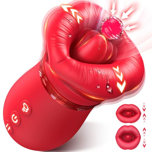 2025 New Upgrade Mode Licking Sensory Toys Woman, Clitioral Suck for Women Sucking Toy for Woman Pleasure Adult Toy Adult Toys Sensory for Thrusting Tool (Red) Y97