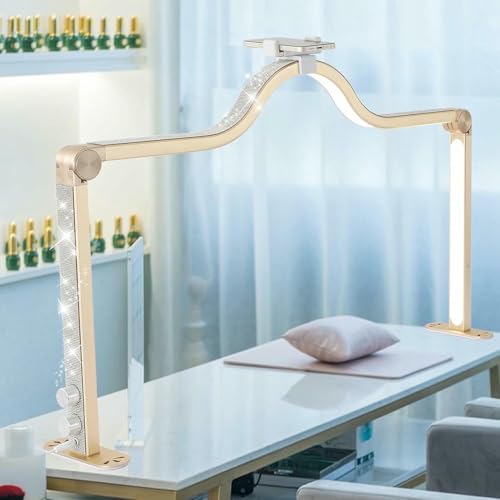 Lampe de manucure demi-lune pliable 45W avec intensité variable et support de téléphone - 2