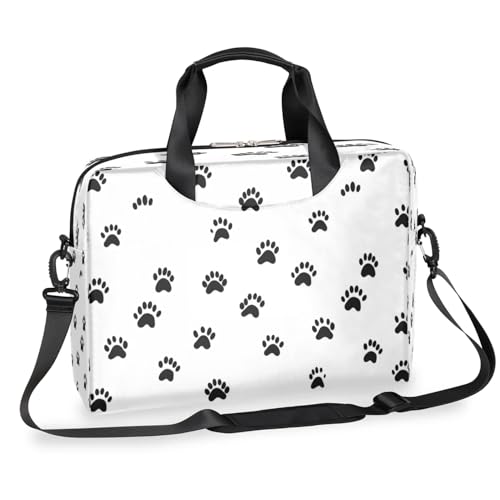 Sacoche ordinateur portable 33 à 40 cm motif patte de chien XL