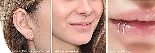 2 Pcs Surgical Steel 8mm Non-Pierced Nose Ring NR01148