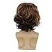 Dai Cloud Mens Brown Curly Wig Short Fluffy Natural Side Part Synthetic Hair for Male Costume Daily Party Cosplay Halloween Use(Blonde Brown)