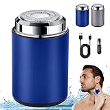 Lucift Unisex Mini Portable Electric Shaver, USB C Rechargeable Waterproof Electric Razor Trimmer for Face, Leg, Armpit, Chest and Body Hair (Blue)