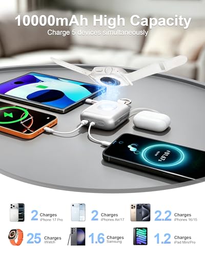 Portable Charger 3 in 1, Smaller 10000mAh Built-in Cables 22.5W Power Bank - image 6