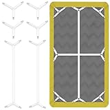 6pcs Bed Sheet Straps, Adjustable Non Slip White Elastic Triangle Bed Suspenders, Keep in Place Fitted Sheet Straps Holder for Mattress Covers, Sofa Cushion