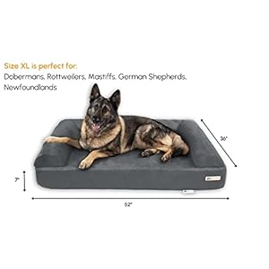Big Barker 7" Orthopedic Dog Bed Sofa Edition - Dog Beds for Large Dogs Made with OrthoMedic Foam - Charcoal Gray, XL - Supports Joints, Boosts Quality of Life, and Better Rest, Made in USA Big Barker 7 Orthopedic Dog Bed Sofa Edition Dog Beds for Large Dogs Made with OrthoMedic Foam Charcoal Gray XL Supports Joints Boosts Quality of Life and Better Rest Made in USA
