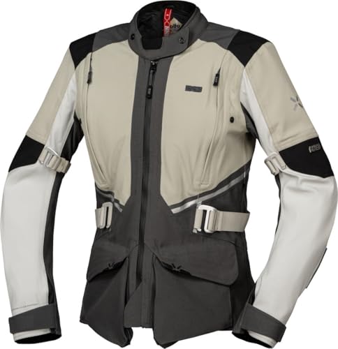 Veste textile femme IXS Tourster-STX veste moto imperméable anti-pluie gris XL