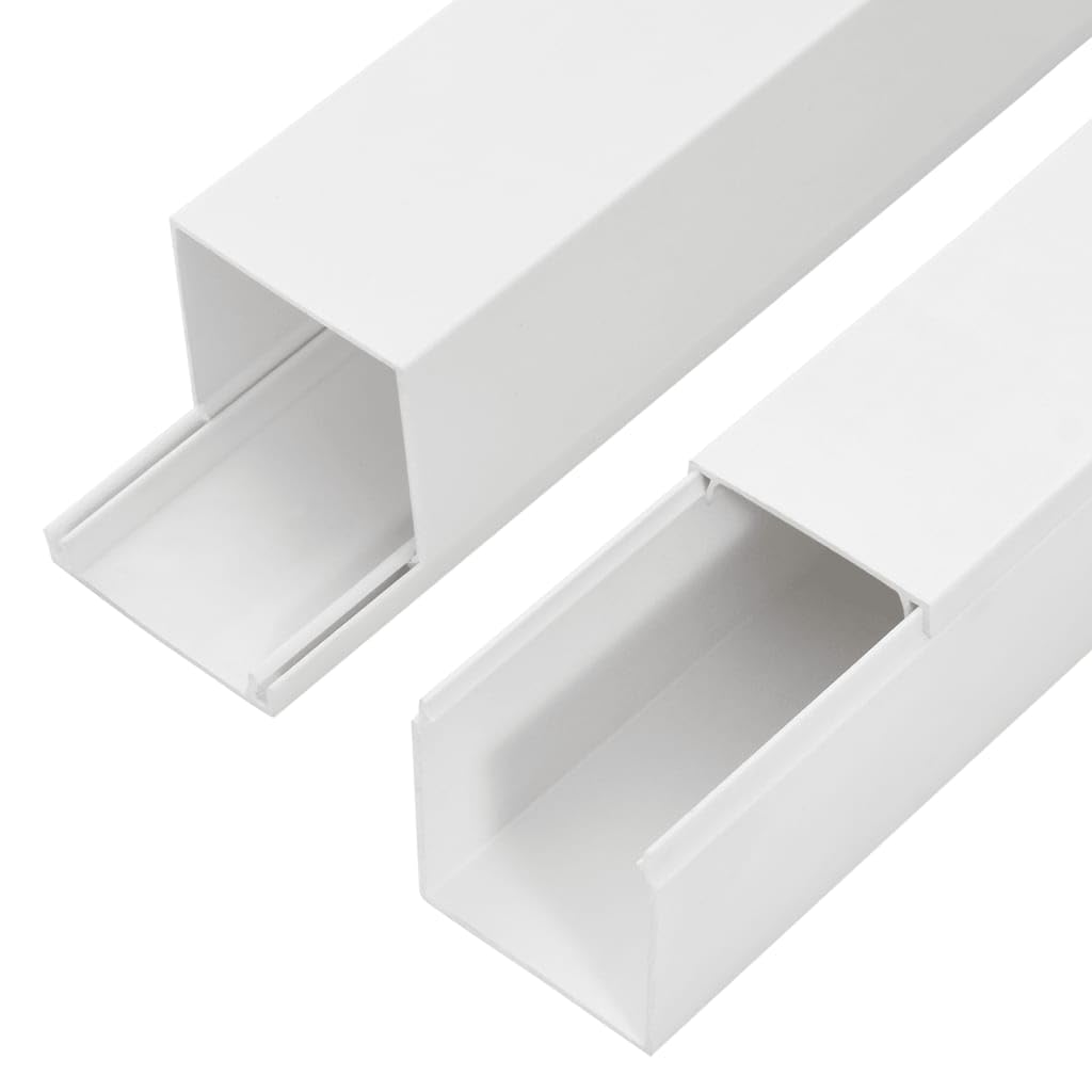 Set di 30 tubi di installazione, 60 x 60 mm, in PVC, 30 m, per la gestione dei cavi, per ufficio, parete, pavimento, gaming, computer