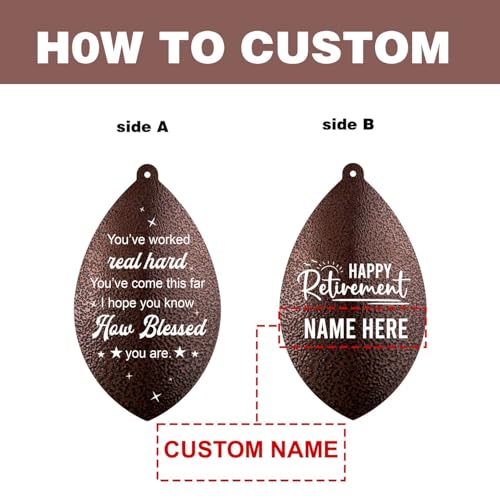 Image of ASTARIN Personalized Happy Retirement Gifts, Custom Name Retirement Wind Chimes for Women Men, Wind Chime Retire Gifts for Co-Workers Boss Friends, Going Away Funny Farewell Gift