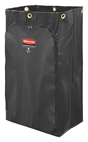 Rubbermaid Commercial Products Cleaning Cart Bag 24-Gallon Yellow Collecting Refuse or Laundry Items Janitorial and Housekeeping Carts Zippered Front image 4