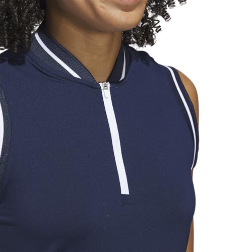 adidas Women's Ultimate365 Quarter-Zip Sleeveless Polo Shirt3