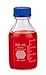 Kimble Chase DWK Kimble 500mL GL45 Round Media Bottle with Blue Cap, Graduations, 14395-500, Qty 1,500 mL