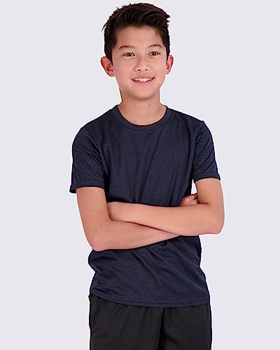5 Pack: Boys Mesh Short Sleeve Shirts Crew Neck Boy Shirt T-Shirt Tshirt Tops Tees Girls Youth Teen Active Wear Athletic Quick Dry Basketball Gym Sport Undershirt Tee Soccer Top -Set 10,Xl 16-18 #TOP1