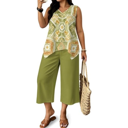 Conjunto 2 piezas mujer verano pantalon pata ancha ropa talle alto comodo fresco