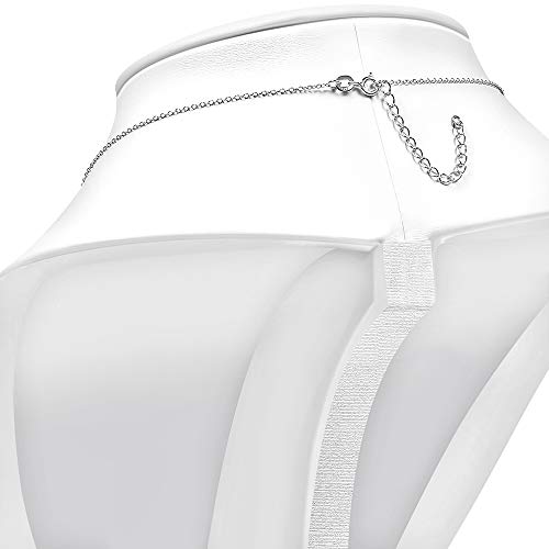 My Daily Styles 925 Silver Evil Eye Hamsa Necklace Jewelry Hamsa Blue White CZ Pendant - Protection Evil Eye Minimalist Simple Necklace Gift Perfect Religious Gift4