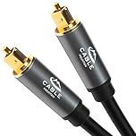 CableMountain Optical Cable 4m, Digital Optical Audio Cable [Alloy Case, 24K Gold-Plated], Optical Cable for Soundbar to TV, Home Theather, PS4, Xbox, Compatible with Samsung/LG/Sony/Philips