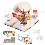 Kits de Manualidades de Navidad | Kit Educativo Para Hacer Tarjetas Navideñas,Set De Rotuladores Navideños Y Montaje - Niños Adolescentes Adultos Aula Decoradores Del Hogar Mesa