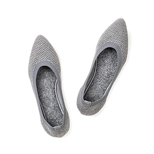 Image of Frank Mully Womens Pointed Toe Flats Knit Dress Shoes Comfort Women Shoes Softable