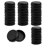 32 piedini in plastica per mobili da patio, per sedie in ferro battuto, tavoli con diametro interno di 38 mm (nero)