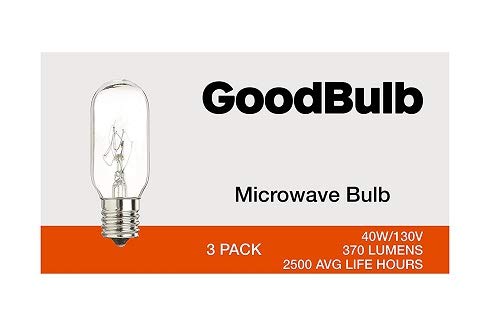 40 Watt Microwave Bulb Ge Wb36X10003 - Warm White Microwave Light - Fits Most Ge And Whirlpool Ovens - E17 Intermediate Base Bulb - 40 Watt 130 Volt Appliance Bulb - Pack Of 3 #TOP6