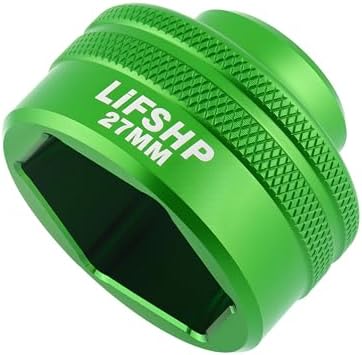 LIFSHP 27MM Oil Filter Socket,3/8" Drive For BMW330i Mercedes Ford Nissan Dodge Hyundai Kia Mini Fiatand Other Vehicles Oil/Fuel Filter Removal Tool-Green