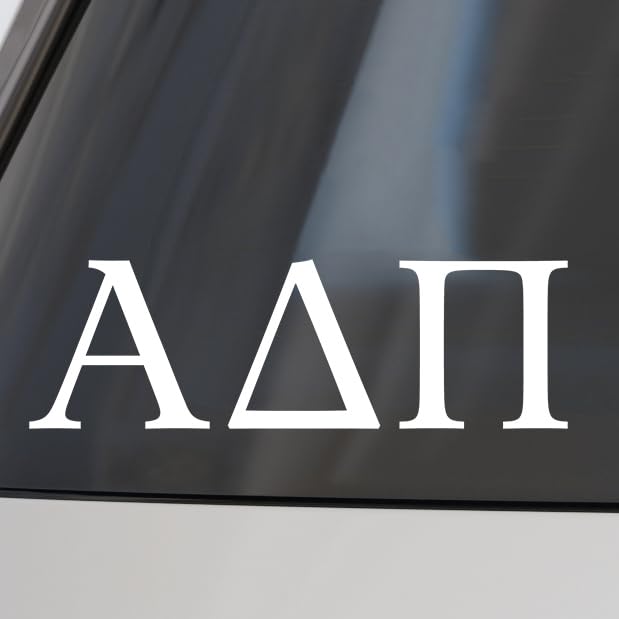 Image of Sorority Shop Alpha Delta Pi Car Decal Sticker- Greek Letters Design, Officially Licensed Alpha Delta Pi Sorority Window Sticker