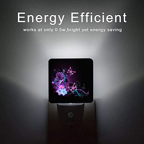 Oeaskly Butterfly Night Light,Fantasy Butterflies Fairy Plug In Night Lights 0.5W Sleep Friendly For Boys Girls Led Night Light Dusk To Dawn Sensor Nightlight For Stairway/Hallway/Bedroom #TOP5