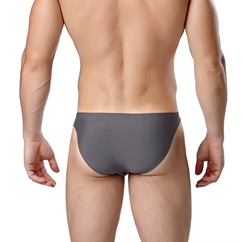 Mens Ice Silk Panty No Trace Bikini Underwear For Men Ultra Thin Brief Thong3