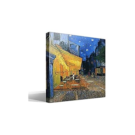 CF CUADROSFAMOSOS.ES CUADROSFAMOSOS.ES Cuadro Canvas Terraza de un Café en la Plaza Forum de Arlés de Van Gogh - HQ - 55x75 cm