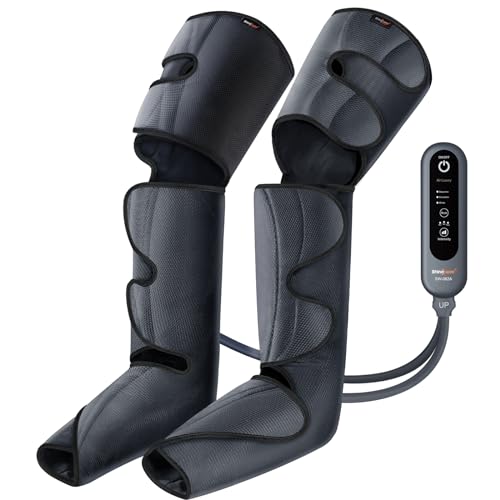 SHINE WELL Leg Compression Massager, Air Compression Massager for Circulation and Pain Relief, 3 Modes 3 Intensities 2 Extenders and Adjustable Wraps, Gift for Family or Friend