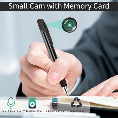 Aiacmea Hidden Camera Pen Mini Camera With Fhd 1080P Hidden Security Camera Nanny Video Surveillance Camera For Indoor Security And Personal Civilians thumb #4