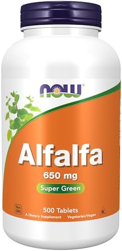 NOW Supplements, Organic Spirulina 500 mg with Vitamins, Minerals...