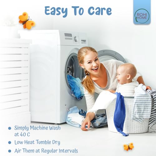 Rohi 4.5 Tog Cot Bed Duvet – Microfibre Anti-Allergy Toddler Duvet – Lightweight, Breathable & Ultra Comfy Baby Quilt 120cm x 150cm - Image 5