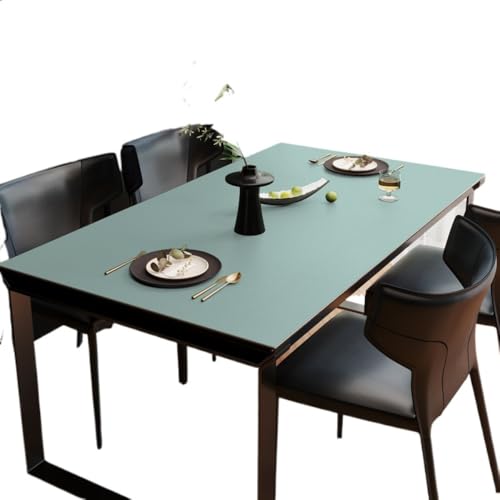 Angoda テーブルマット PUレザー 撥水加工 両面使用 汚れ防止 耐久性 デスク オフィス 学習机 パソコン 食事 (40*60cm,青色)