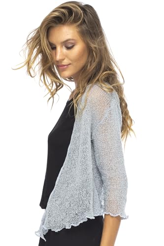 Image of Back From Bali Womens Sheer Shrug Cardigan Lightweight Knit