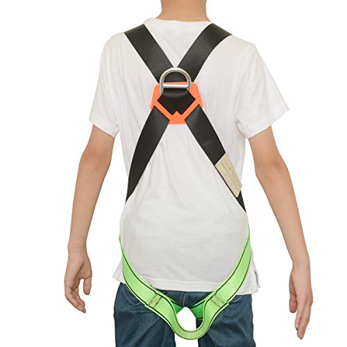 HeeJo Kids' Harness, Youth Safety Harness Comfort Zipline Climbing Harness Belts for Tree Climbing Outdoor Expanding Training, Caving Rappelling 7 to 13 Years