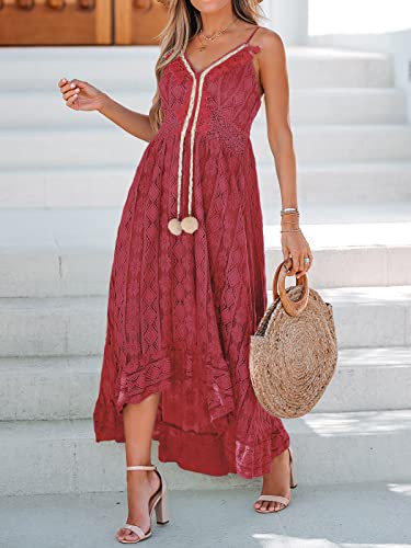 Image of CUPSHE Womens Lace Summer Maxi Dresses 2026 Beach Wear
