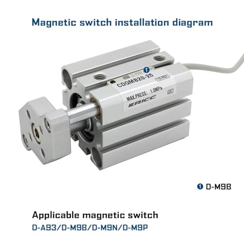 Cylindre compact CQMB63 alésage 63mm à tige de guidage - 6