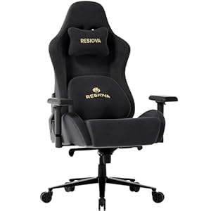 Tank Gaming Chair with Suede Fabric,Big and Tall Ergonomic Office Computer Chair with 3D-Lumbar Support and 4D-Armrests,400LBS Capacity Video Gaming Chair for Adult,BkGray
