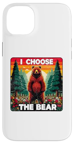 I Choose The Bear Funny ���f�B�[�X �f�B�x�[�g�E�b�Y �v���f�^�[�Y �}�} �X�}�z�P�[�X iPhone 14 Plus �p