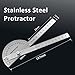 Suiwotin Angle Protractor 0-180 Degrees, Stainless Steel Angle Finder, Double Arms Protractor Ruler Woodworking Degree Protractor Craftsman Measuring Tools (10 cm/ 3.94 Inch)
