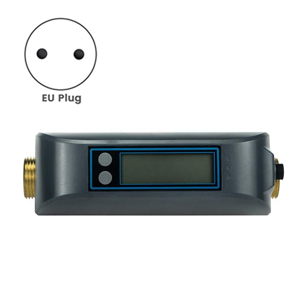 Válvula de Agua Inteligente Tuya con WiFi, Caudal y Medidor de Agua, Control Remoto de Encendido y Apagado, Pantalla en Tiempo Real, Enchufe de la UE.